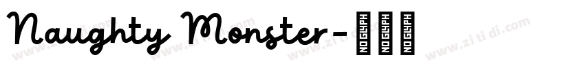 Naughty Monster字体转换 Naughty Monster字体转换